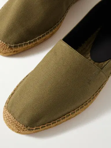 Saint Laurent Collapsible-Heel Logo-Embroidered Twill Espadrilles - Men | Thumbnail 4 Saint Laurent Collapsible-Heel Logo-Embroidered Twill Espadrilles - Men | Thumbnail 4