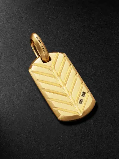David Yurman Chevron Gold Diamond Pendant - Men | Thumbnail 3 David Yurman Chevron Gold Diamond Pendant - Men | Thumbnail 3