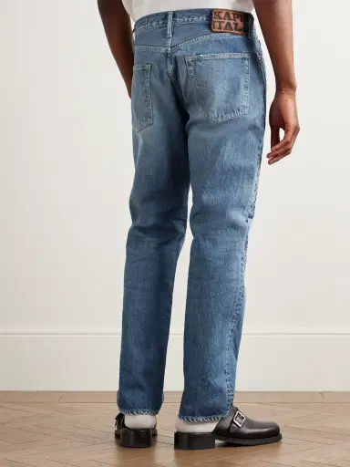 KAPITAL Monkey CISCO Straight-Leg Distressed Embroidered Jeans - Men | Thumbnail 4
