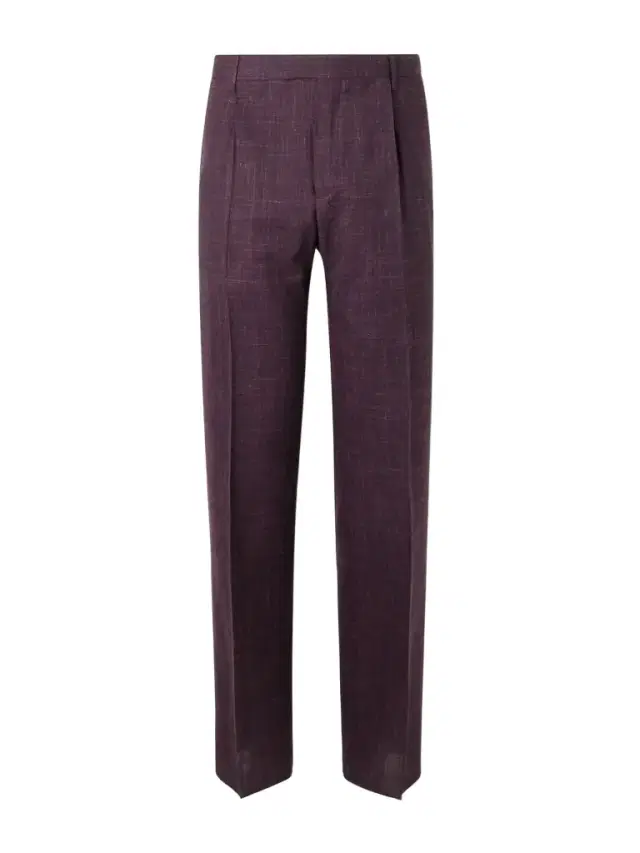 MR P. Mike Straight-Leg Pleated Wool, Silk and Linen-Blend Suit Trousers - Men