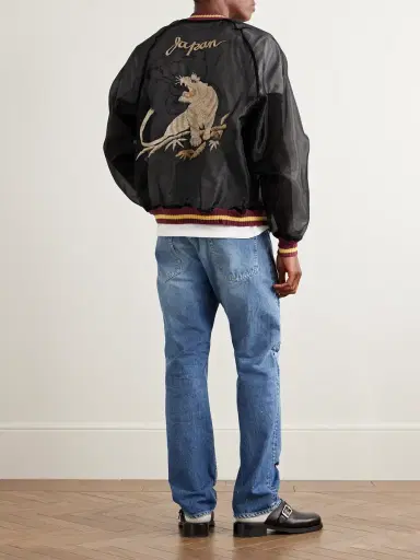 KAPITAL Souvenir Embroidered Organza Bomber Jacket - Men | Thumbnail 2