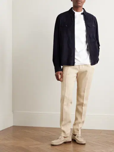 Ralph Lauren Purple Label Suede Bomber Jacket - Men | Thumbnail 2