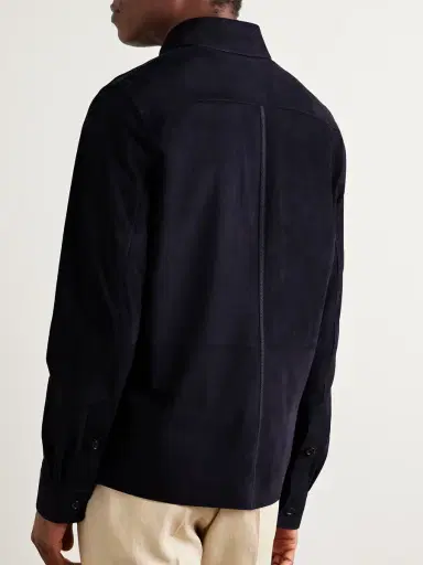 Ralph Lauren Purple Label Suede Bomber Jacket - Men | Thumbnail 3