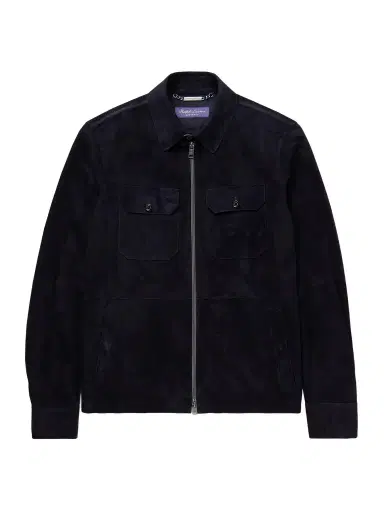 Ralph Lauren Purple Label Suede Bomber Jacket - Men | Thumbnail 1