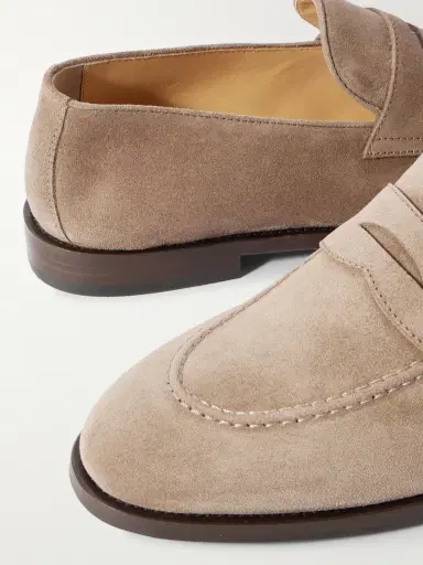 Brunello Cucinelli Flex Suede Penny Loafers - Men | Thumbnail 5 Brunello Cucinelli Flex Suede Penny Loafers - Men | Thumbnail 5