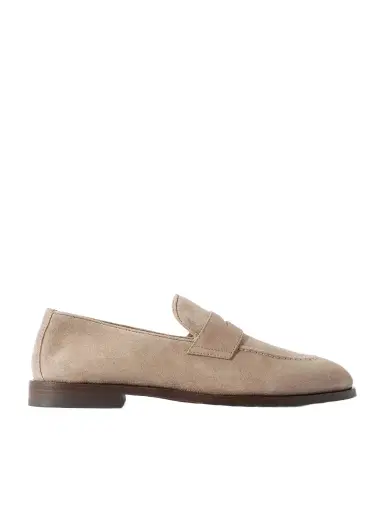 Brunello Cucinelli Flex Suede Penny Loafers - Men | Thumbnail 1 Brunello Cucinelli Flex Suede Penny Loafers - Men | Thumbnail 1