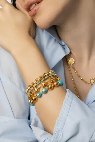 BUDDHA MAMA White Hammered Link Bracelet | Thumbnail 4