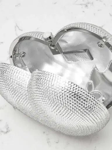 Judith Leiber Couture L'amour Petit Coeur Crystal-embellished Silver-tone Clutch | Thumbnail 5 Judith Leiber Couture L'amour Petit Coeur Crystal-embellished Silver-tone Clutch | Thumbnail 5
