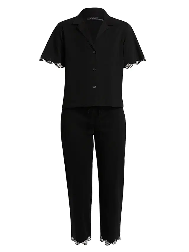 Natori Women's Bliss Serenity Cotton Pajamas - Black