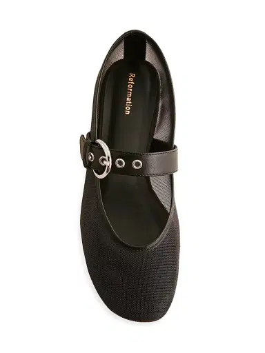Reformation Women's Bethany Mesh Ballet Flats - Black - Size 10.5 | Thumbnail 3 Reformation Women's Bethany Mesh Ballet Flats - Black - Size 10.5 | Thumbnail 3