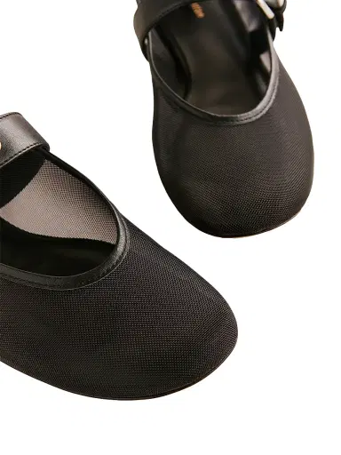Reformation Women's Bethany Mesh Ballet Flats - Black - Size 10.5 | Thumbnail 4 Reformation Women's Bethany Mesh Ballet Flats - Black - Size 10.5 | Thumbnail 4