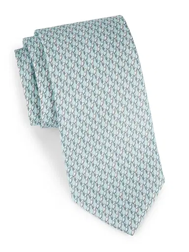 Eton Men's Parrot Print Silk Tie | Thumbnail 1 Eton Men's Parrot Print Silk Tie | Thumbnail 1