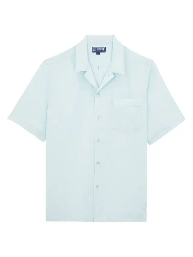 Men's Mineral Dye Linen Shirt - Pacific
