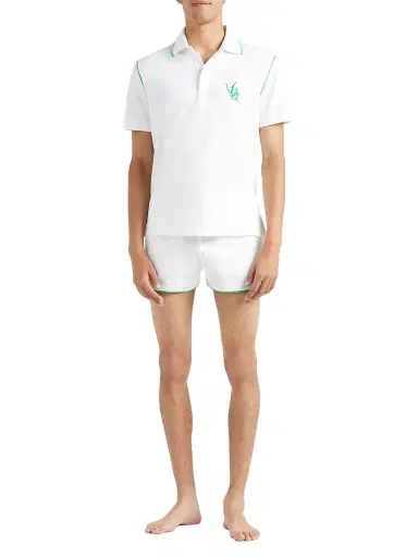Vilebrequin Men's Capsule Solid Pique Polo Shirt - Blanc - Size XXL | Thumbnail 2