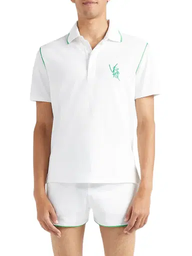 Vilebrequin Men's Capsule Solid Pique Polo Shirt - Blanc - Size XXL | Thumbnail 4