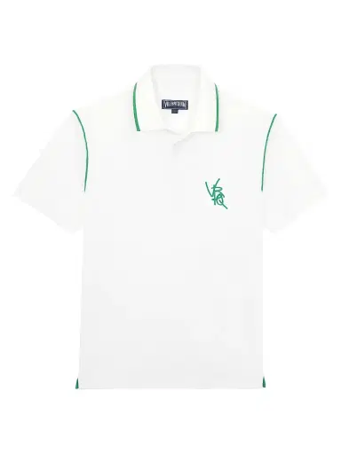 Vilebrequin Men's Capsule Solid Pique Polo Shirt - Blanc - Size XXL | Thumbnail 1