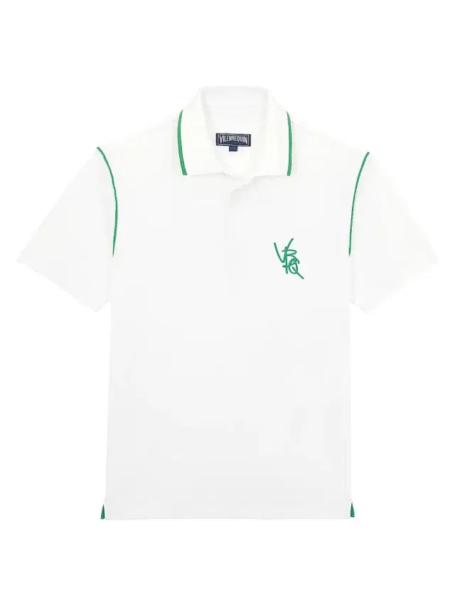 Men's Capsule  Solid Pique Polo Shirt - Blanc