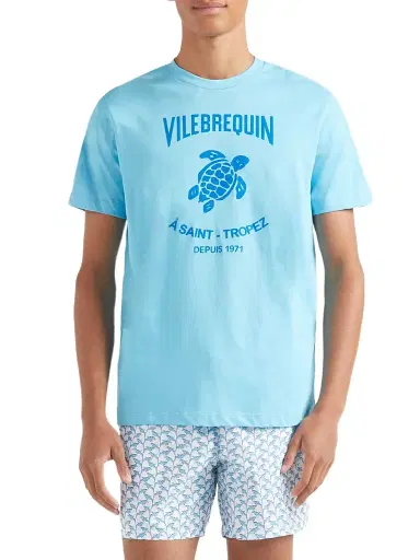 Vilebrequin Men's Logo Cotton Jersey Crewneck T-Shirt | Thumbnail 4