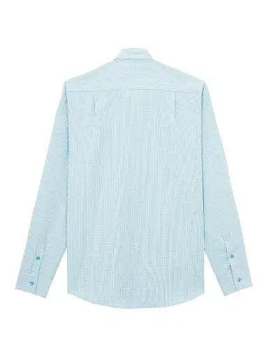 Vilebrequin Men's Wool-Blend Button-Front Shirt - Topaze Blue - Size XXL | Thumbnail 3