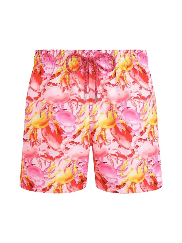 Vilebrequin Men's Crab Balloons Light Swim Shorts - Pivoine - Size XXL