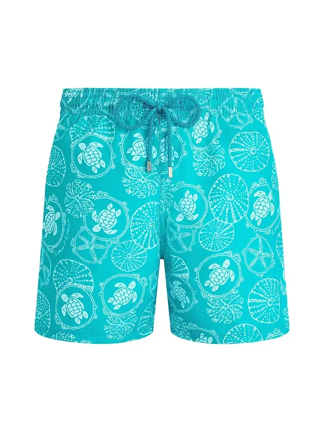 Men's Oursins Bicolores Printed Swim Shorts - Vertdisco