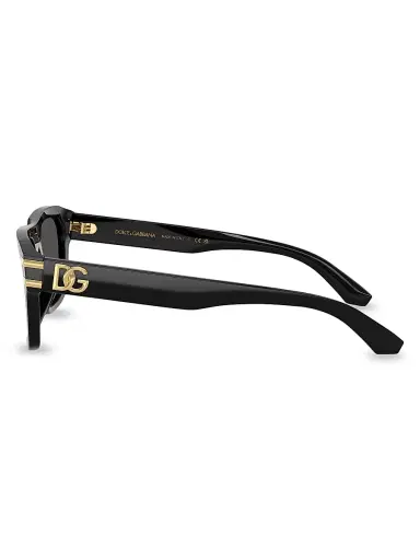 Dolce & Gabbana Men's 54MM Rectangular Sunglasses - Black | Thumbnail 3 Dolce & Gabbana Men's 54MM Rectangular Sunglasses - Black | Thumbnail 3