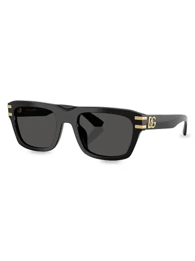 Dolce & Gabbana Men's 54MM Rectangular Sunglasses - Black | Thumbnail 1 Dolce & Gabbana Men's 54MM Rectangular Sunglasses - Black | Thumbnail 1