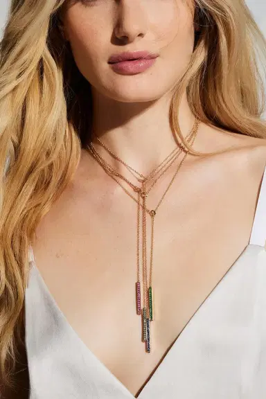 WALTERS FAITH Champagne Diamond Bar Grant Necklace | Thumbnail 2