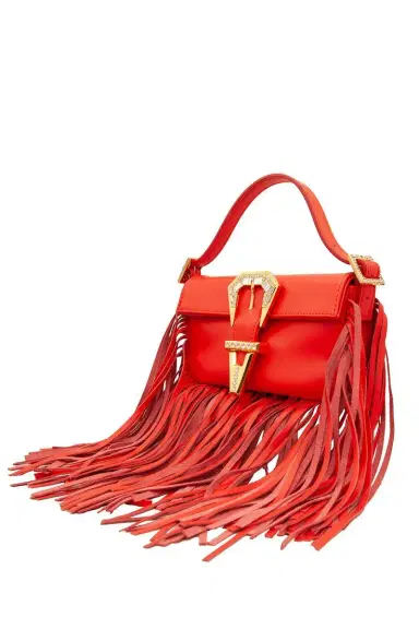 GEDEBE Mini Fringe Habibi Bag - Papaya | Thumbnail 6