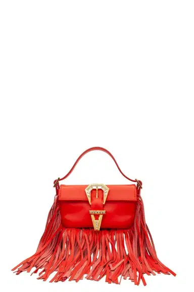 GEDEBE Mini Fringe Habibi Bag - Papaya | Thumbnail 1