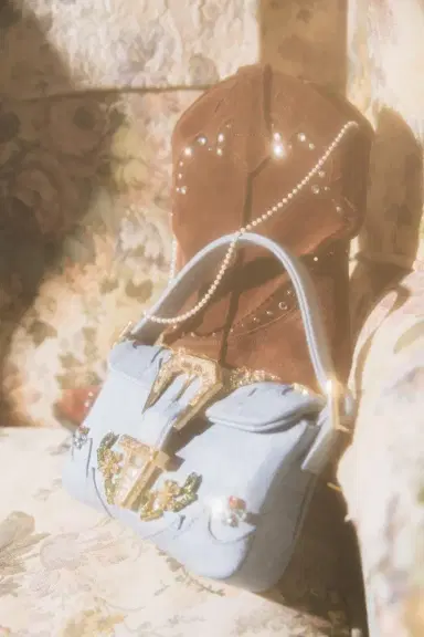 GEDEBE Mini Habibi Bag - Denim | Thumbnail 2