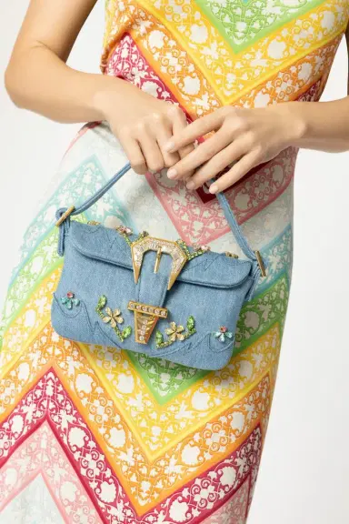 GEDEBE Mini Habibi Bag - Denim | Thumbnail 3