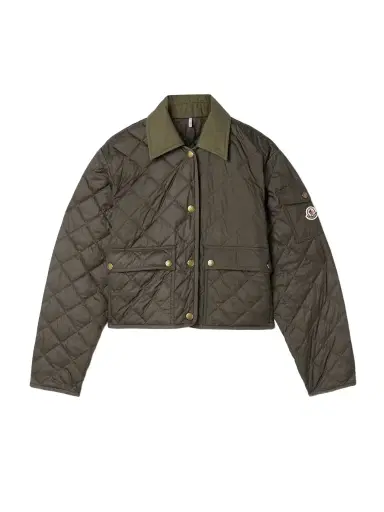 Moncler Chitre Cropped Cotton-canvas Trimmed Padded Quilted Shell Jacket | Thumbnail 1 Moncler Chitre Cropped Cotton-canvas Trimmed Padded Quilted Shell Jacket | Thumbnail 1