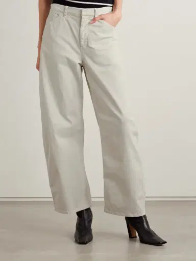 Nili Lotan Tribeca Brushed Cotton-blend Twill Barrel-leg Pants | Thumbnail 3 Nili Lotan Tribeca Brushed Cotton-blend Twill Barrel-leg Pants | Thumbnail 3
