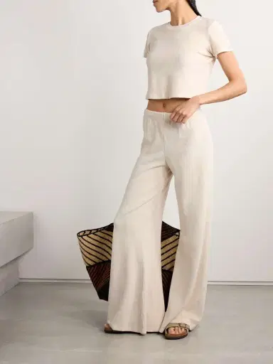 Suzie Kondi Zephyra Cotton-blend Terry Flared Track Pants | Thumbnail 2 Suzie Kondi Zephyra Cotton-blend Terry Flared Track Pants | Thumbnail 2