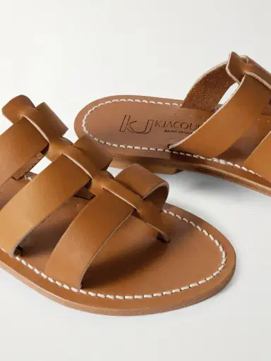 K Jacques St Tropez Dolon Cutout Leather Slides | Thumbnail 4 K Jacques St Tropez Dolon Cutout Leather Slides | Thumbnail 4