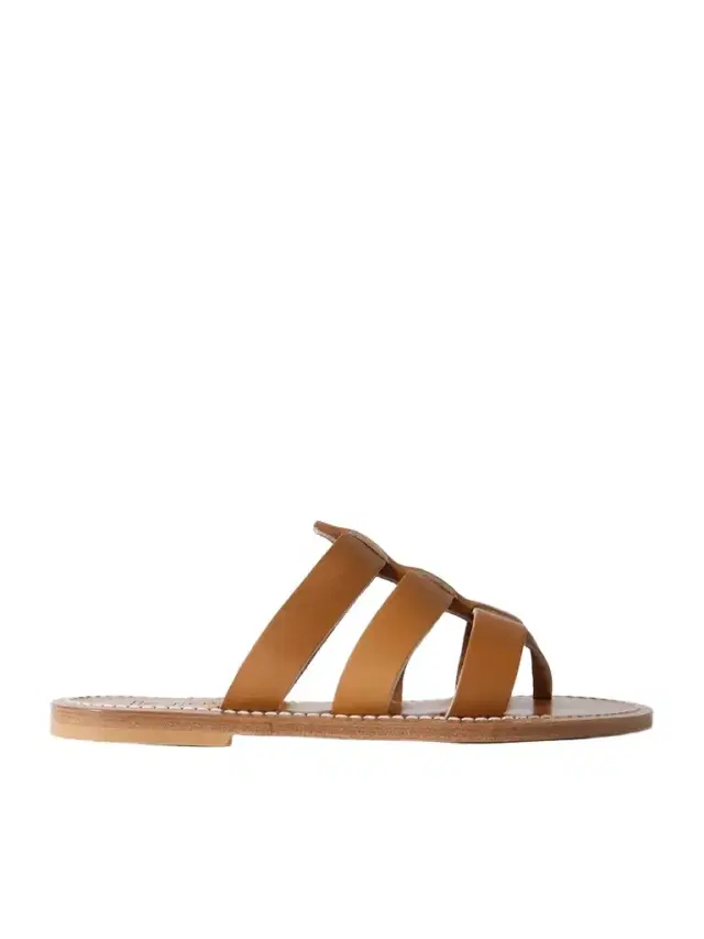 Dolon Cutout Leather Slides