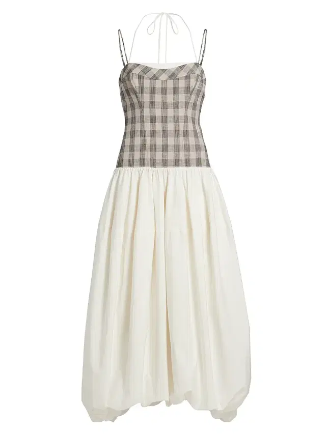 Women's Pfeiffer Checked Bustier Midi-Dress - Midnight Gingham