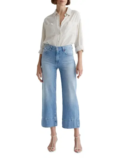 AG Jeans Women's Saige Mid-Rise Flared Crop Jeans | Thumbnail 2