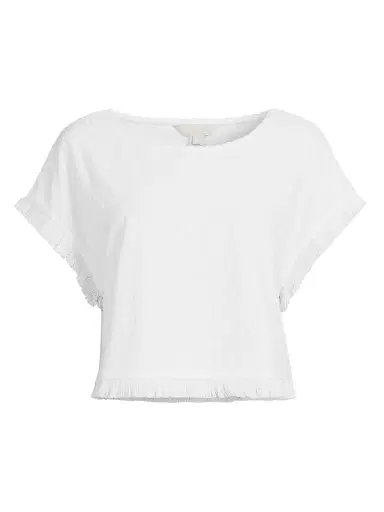 Lilly Pulitzer Women's Azzi Lil Butterfly Terry Coverup Top - Resort White Lil Butterfly - Size XL | Thumbnail 1