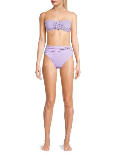 Lilly Pulitzer Women's Yarrow High-Waist Bikini Bottom - Water Hyacinth | Thumbnail 2