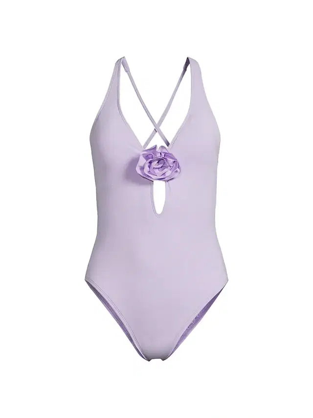 Women's Ester Rosette One-Piece Swimsuit - Water Hyacinth