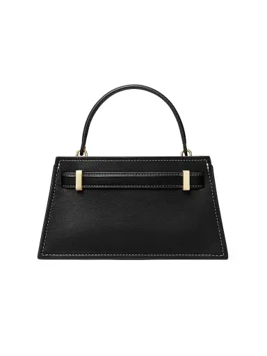 Tory Burch Women's Lee Radziwill Mini Leather Top Handle Bag - Black | Thumbnail 6