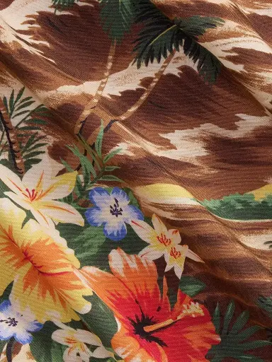 Polo Ralph Lauren Men's Classic-Fit Tropical-Print Camp Shirt - Outrigger Scenic | Thumbnail 5 Polo Ralph Lauren Men's Classic-Fit Tropical-Print Camp Shirt - Outrigger Scenic | Thumbnail 5
