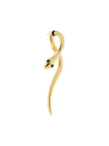 Ileana Makri Women's Snakes Boa 18K Yellow Gold & Emerald Earrings - Gold | Thumbnail 2 Ileana Makri Women's Snakes Boa 18K Yellow Gold & Emerald Earrings - Gold | Thumbnail 2