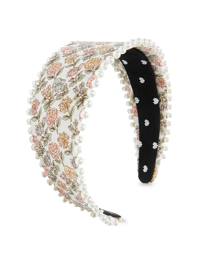 Lele Sadoughi Women's Brigitte Liberty Imitation Pearl-Trim Headband - Davalia Flowers