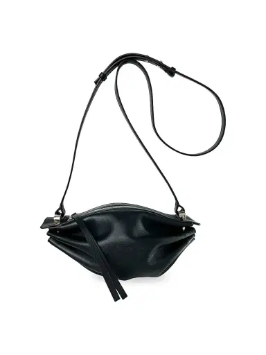 BONASTRE Men's Bon-Bon Leather Crossbody Bag - Black | Thumbnail 1