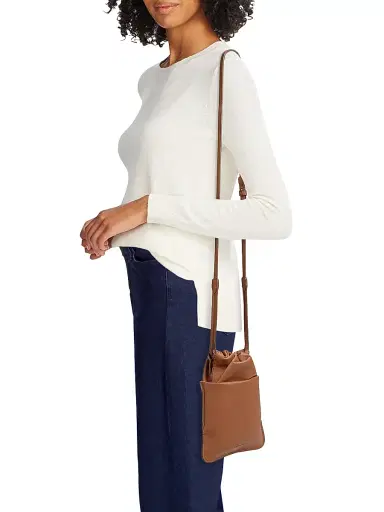 BONASTRE Women's Leather Cloud Drawstring Shoulder Bag | Thumbnail 2