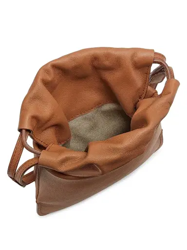 BONASTRE Women's Leather Cloud Drawstring Shoulder Bag | Thumbnail 4