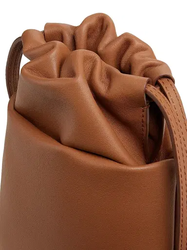 BONASTRE Women's Leather Cloud Drawstring Shoulder Bag | Thumbnail 5